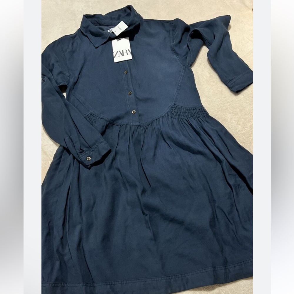 NWT Navy Blue Button-Up Dress